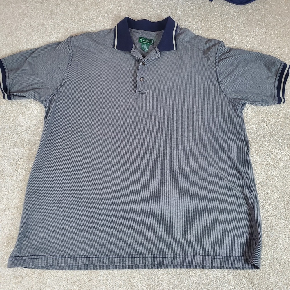 Slammer by Munsingwear Men's Blue Polo Shirt Short Sleeve Size XL